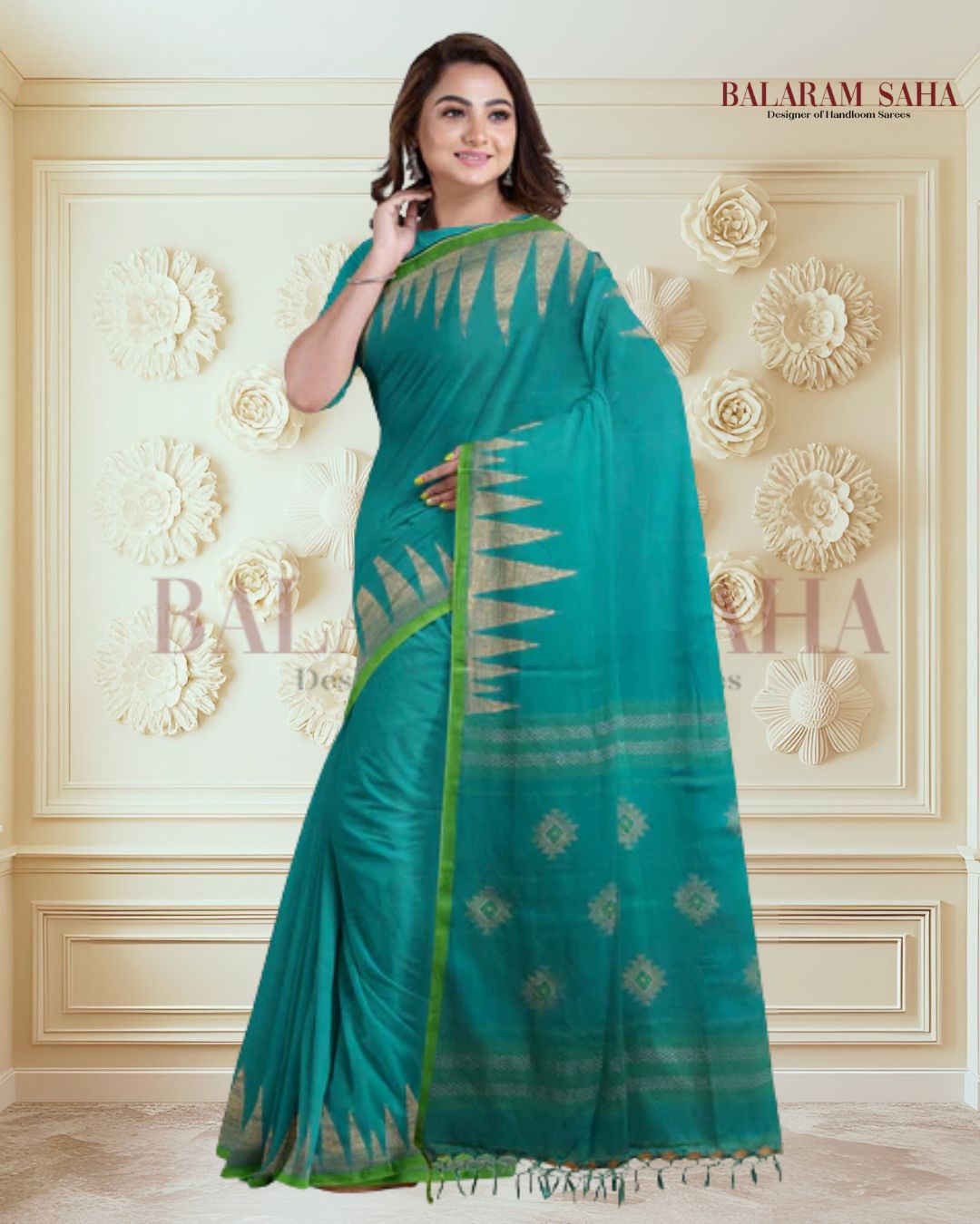 Aqua Blue & Green Handloom Premium Cotton Saree With Temple Border Balaram Saha (handloom saree, cotton saree, handloom cotton saree, balaram saha online, handloom sarees, balaram saha handloom saree store photos, balaram saha handloom saree store, cotton handloom saree, bengal handloom sarees, pure cotton, cotton saree for women, cotton saree online)  https://www.slideshare.net/