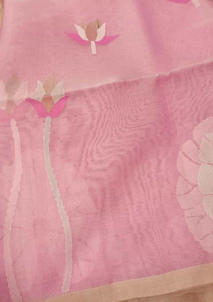 Baby Pink & White Muslin Silk Handwoven Jamdani Saree (jamdani saree, jamdani sarees, cotton jamdani saree, jamdani cotton saree, balaram saha online, jamdani saree online, soft jamdani saree, Jamdani Border Saree, balaram saha handloom saree store photos, muslin silk)    https://disqus.com/