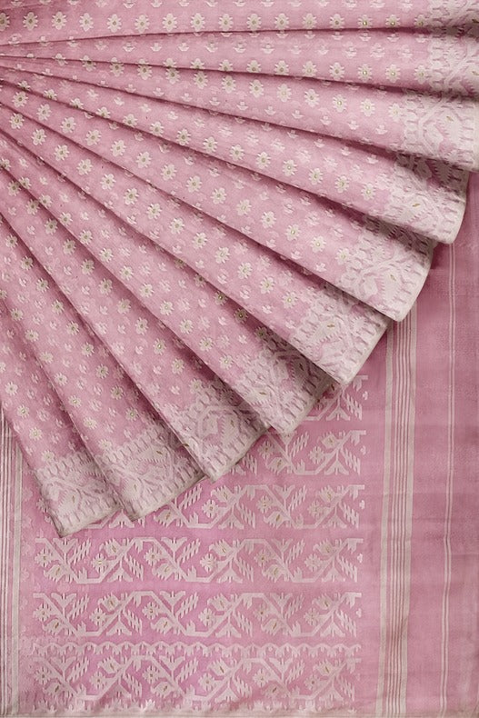 Baby Pink & White, soft handloom cotton/resham dhakai saree Balaram Saha https://prezi.com/