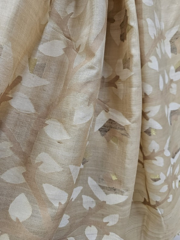 Balaram Saha's Natural Gachhi Tussar Jamdani Saree (handloom saree, cotton saree, handloom cotton saree, balaram saha online, handloom sarees, balaram saha handloom saree store photos, balaram saha handloom saree store, cotton handloom saree, bengal handloom sarees, pure cotton, Zari border, handloom cotton saree with zari border, soft cotton saree with zari border, cotton saree for women, cotton saree online, tussar silk, tussar) https://www.odoo.com/