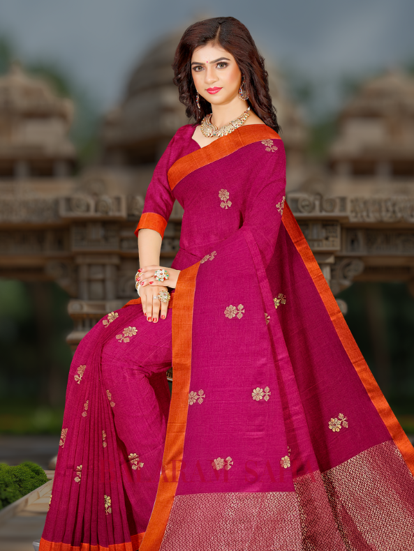 Balaram Saha Premium Magic: Rani Pink & Orange Handloom Cotton Saree (handloom saree, cotton saree, handloom cotton saree, balaram saha online, handloom sarees, balaram saha handloom saree store photos, balaram saha handloom saree store, cotton handloom saree, bengal handloom sarees, pure cotton, cotton saree for women, cotton saree online)   https://www.wattpad.com/