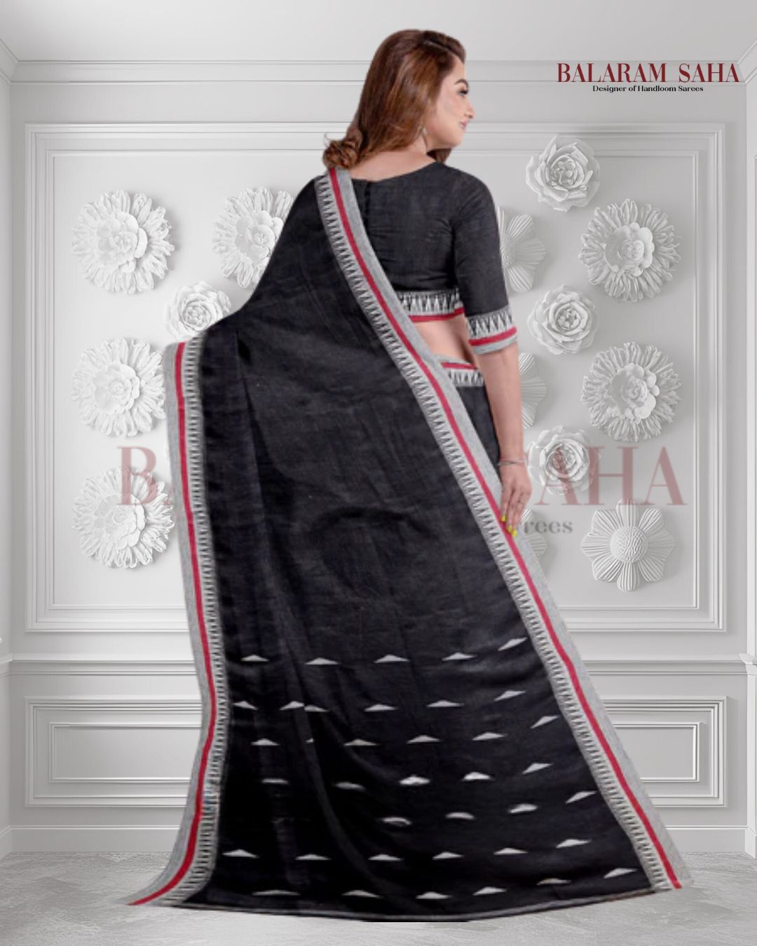 Balaram Saha Presents: Black & White Premium Handloom Linen Saree with Woven Border  - (handloom saree, cotton sarees, handloom cotton saree, balaram saha online, handloom sarees, latest handloom cotton sarees, pure handloom cotton sarees, cotton handloom saree, kolkata cotton saree, pure cotton, white cotton saree, cotton saree online, khadi cotton saree, cotton saree collection, bangladeshi cotton saree, saree cotton saree, bengal cotton sarees in Kolkata, bengali cotton saree) https://www.microsoft.com/