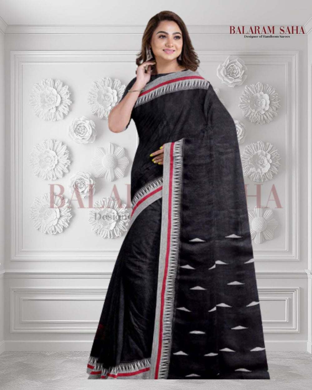 Balaram Saha Presents: Black & White Premium Handloom Linen Saree with Woven Border  - (handloom saree, cotton sarees, handloom cotton saree, balaram saha online, handloom sarees, latest handloom cotton sarees, pure handloom cotton sarees, cotton handloom saree, kolkata cotton saree, pure cotton, white cotton saree, cotton saree online, khadi cotton saree, cotton saree collection, bangladeshi cotton saree, saree cotton saree, bengal cotton sarees in Kolkata, bengali cotton saree) https://www.cloudflare.com