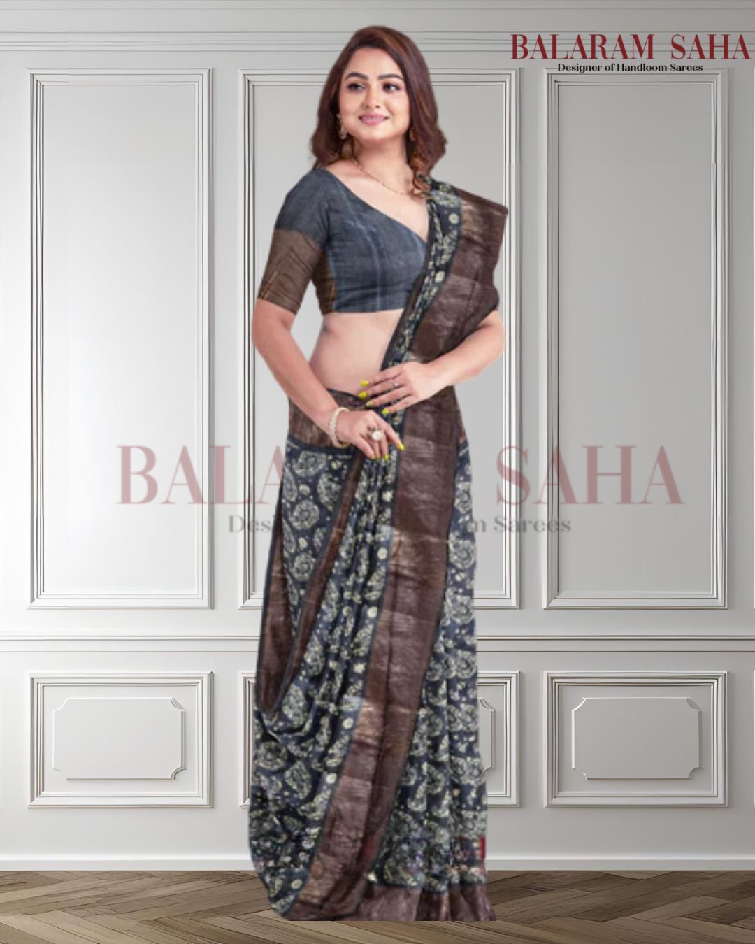 Balaram Saha Traditional: Black & Beige Premium Tussar Silk Saree - (handloom saree, silk saree, handloom silk saree, balaram saha online, silk sarees, silk handloom saree, bengal handloom sarees, pure silk, silk saree online, tussar silk saree, tussar silk)    https://www.wikihow.com/Main-Page