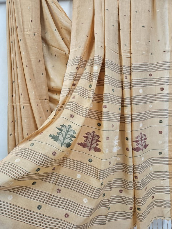 Beige Handspun Handwoven Cotton Jamdani Saree Balaram Saha - (handloom saree, jamdani saree, jamdani sarees, cotton jamdani saree, jamdani cotton saree, handloom cotton saree, balaram saha online, jamdani saree online, soft jamdani saree)   https://www.mozilla.org/en-US/?v=1