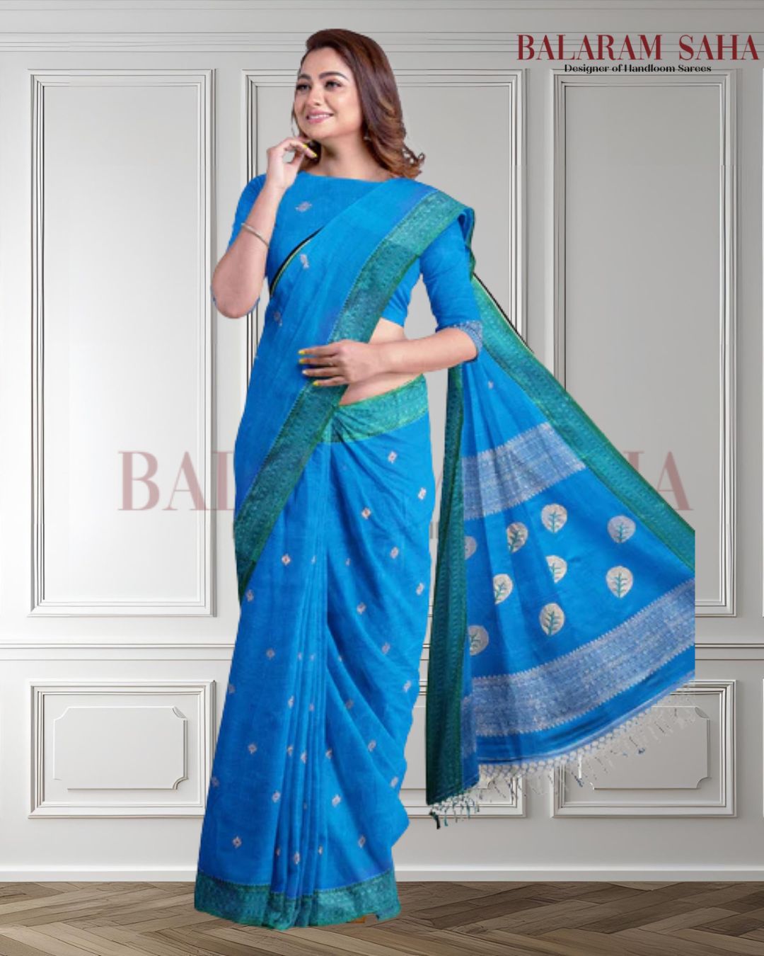 Blue & Green Soft Handloom Fine Cotton Saree With Woven Border Balaram Saha (handloom saree, cotton saree, handloom cotton saree, balaram saha online, handloom sarees, balaram saha handloom saree store photos, balaram saha handloom saree store, cotton handloom saree, bengal handloom sarees, pure cotton, cotton saree for women, cotton saree online)  https://www.apple.com/