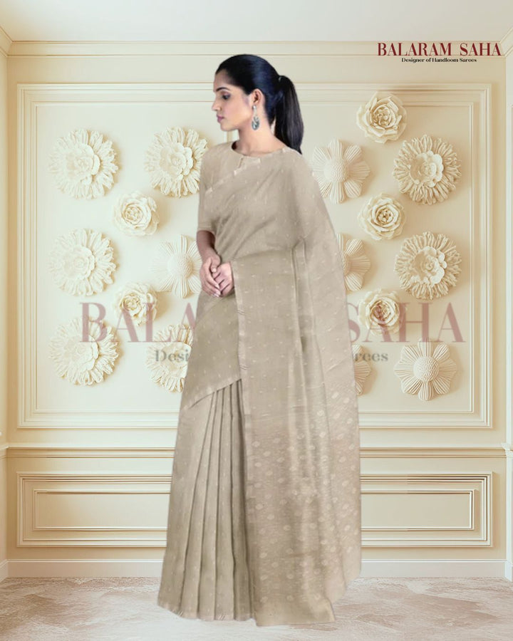 Classic Cream & White Handwoven Cotton Jamdani Saree by Balaram Saha - (handloom saree, cotton saree, handloom cotton saree, balaram saha online, handloom sarees, balaram saha handloom saree store photos, balaram saha handloom saree store, cotton handloom saree, bengal handloom sarees, pure cotton, cotton saree for women, cotton saree online)    https://www.addtoany.com/