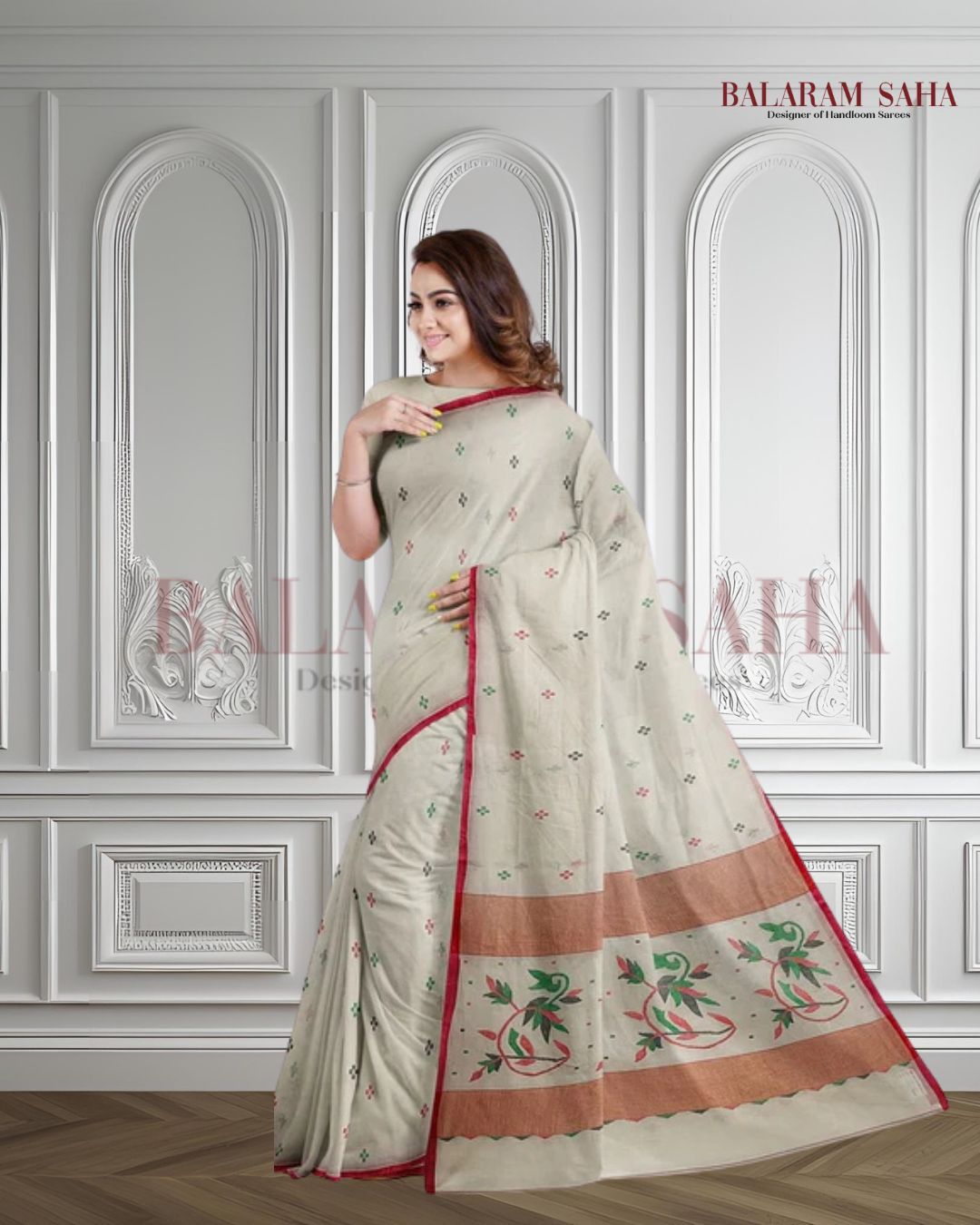 Classic White & Red Handloom Cotton Jamdani Saree by Balaram Saha - (handloom saree, cotton saree, handloom cotton saree, balaram saha online, handloom sarees, balaram saha handloom saree store photos, balaram saha handloom saree store, cotton handloom saree, bengal handloom sarees, pure cotton, cotton saree for women, cotton saree online)      https://www.latimes.com/