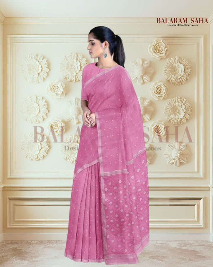 Exquisite Pink & White Handwoven Cotton Jamdani Saree By Balaram Saha - (handloom saree, cotton saree, handloom cotton saree, balaram saha online, handloom sarees, balaram saha handloom saree store photos, balaram saha handloom saree store, cotton handloom saree, bengal handloom sarees, pure cotton, cotton saree for women, cotton saree online)     https://www.dw.com/