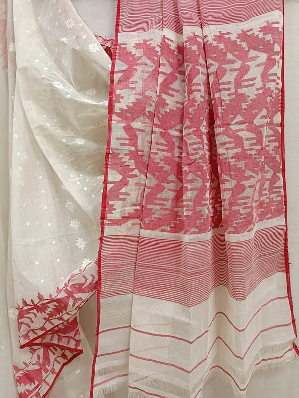 Cotton Bangladeshi Dhakai Jamdani saree Balaram Saha