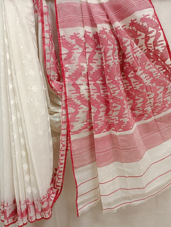 Cotton Bangladeshi Dhakai Jamdani saree Balaram Saha