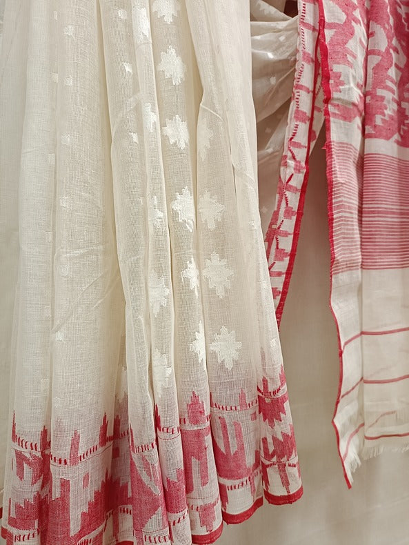 Cotton Bangladeshi Dhakai Jamdani saree Balaram Saha
