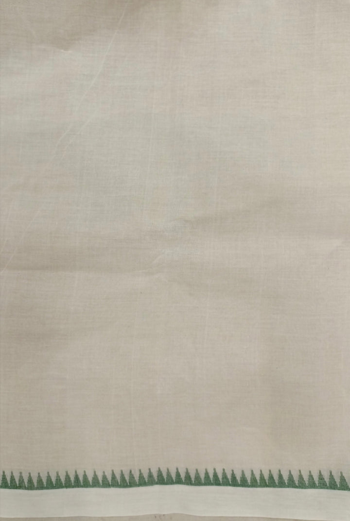 Off-White Traditional Handwoven Fine Cotton Jamdani Saree Balaram Saha