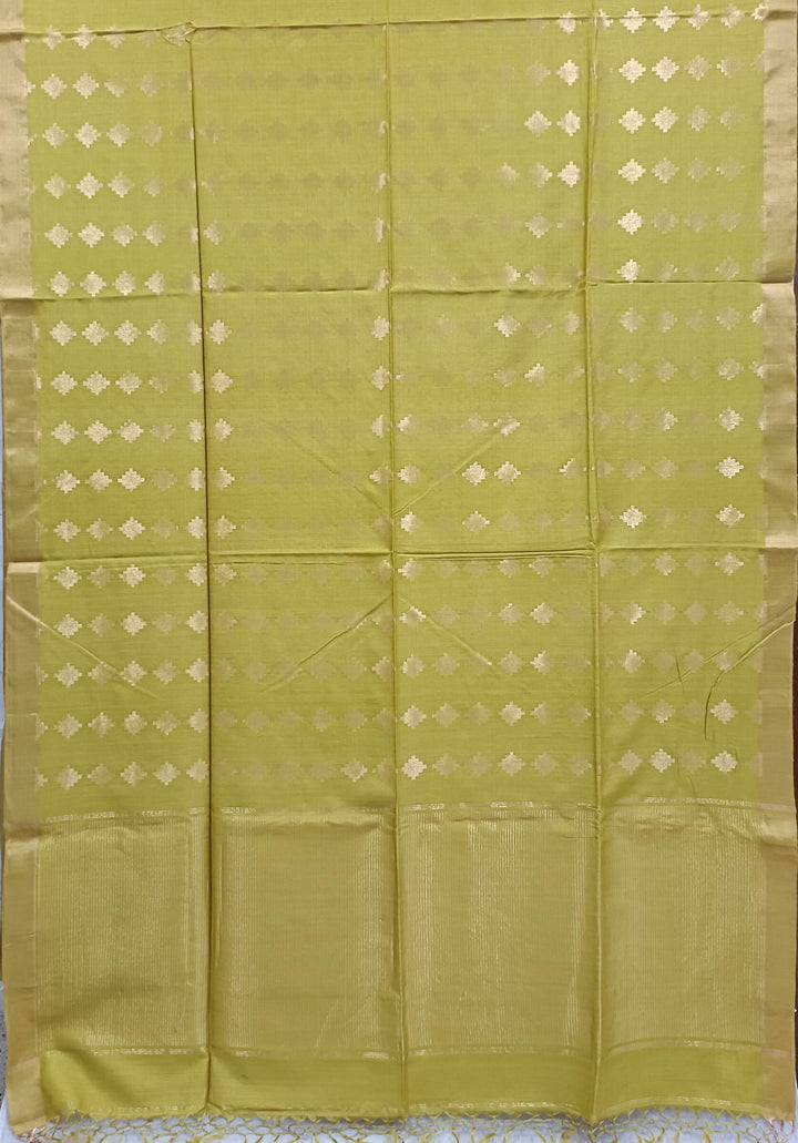 Mustard Yellow Soft Handloom Tussar Silk Saree Balaram Saha