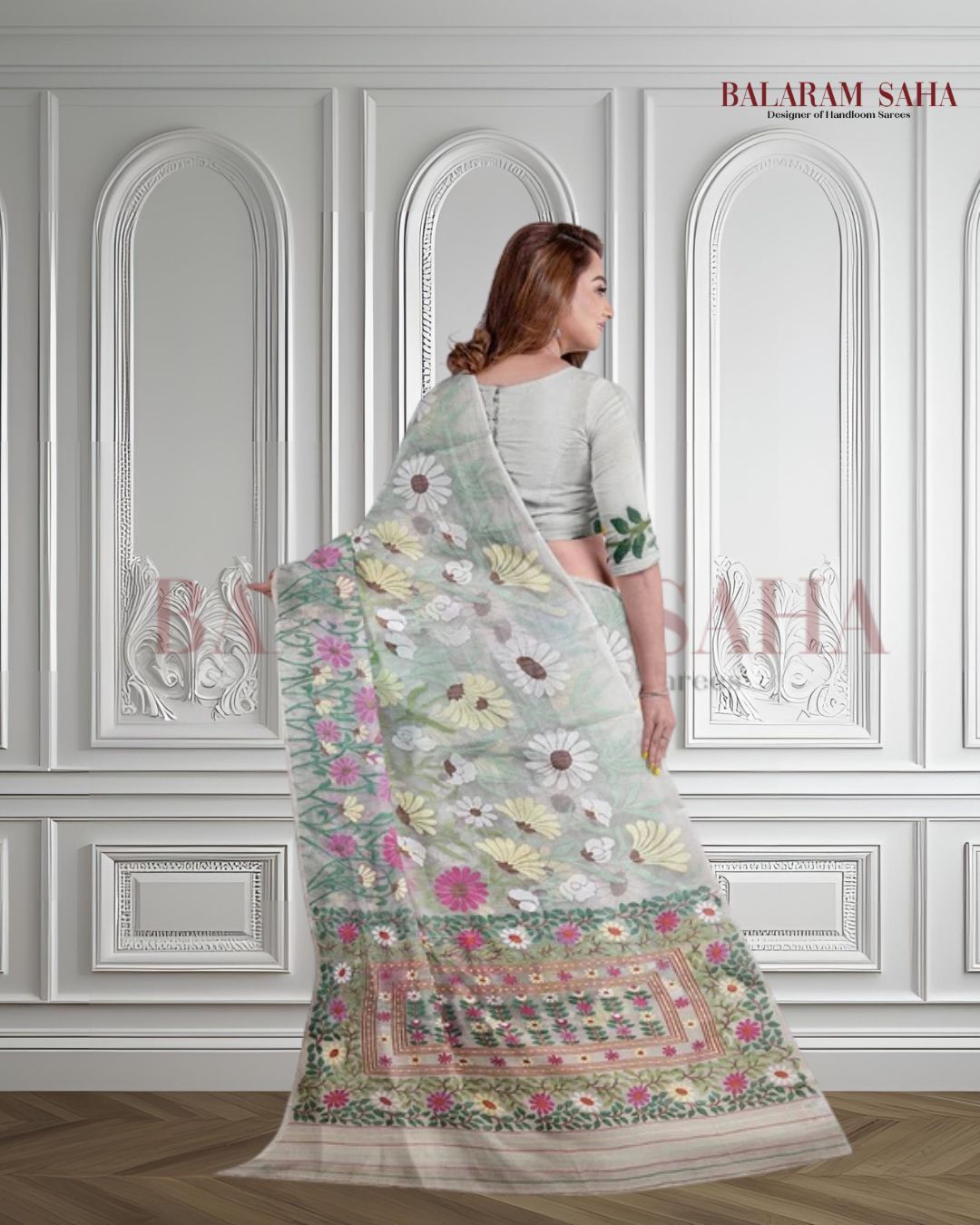 Off-White & Multicolor Sunflower Muslin Silk Jamdani Saree (muslin silk saree, jamdani saree, jamdani sarees, cotton jamdani saree, jamdani cotton saree, handloom cotton saree, balaram saha online, jamdani saree online, soft jamdani saree, muslin silk)   https://www.nationalgeographic.com/