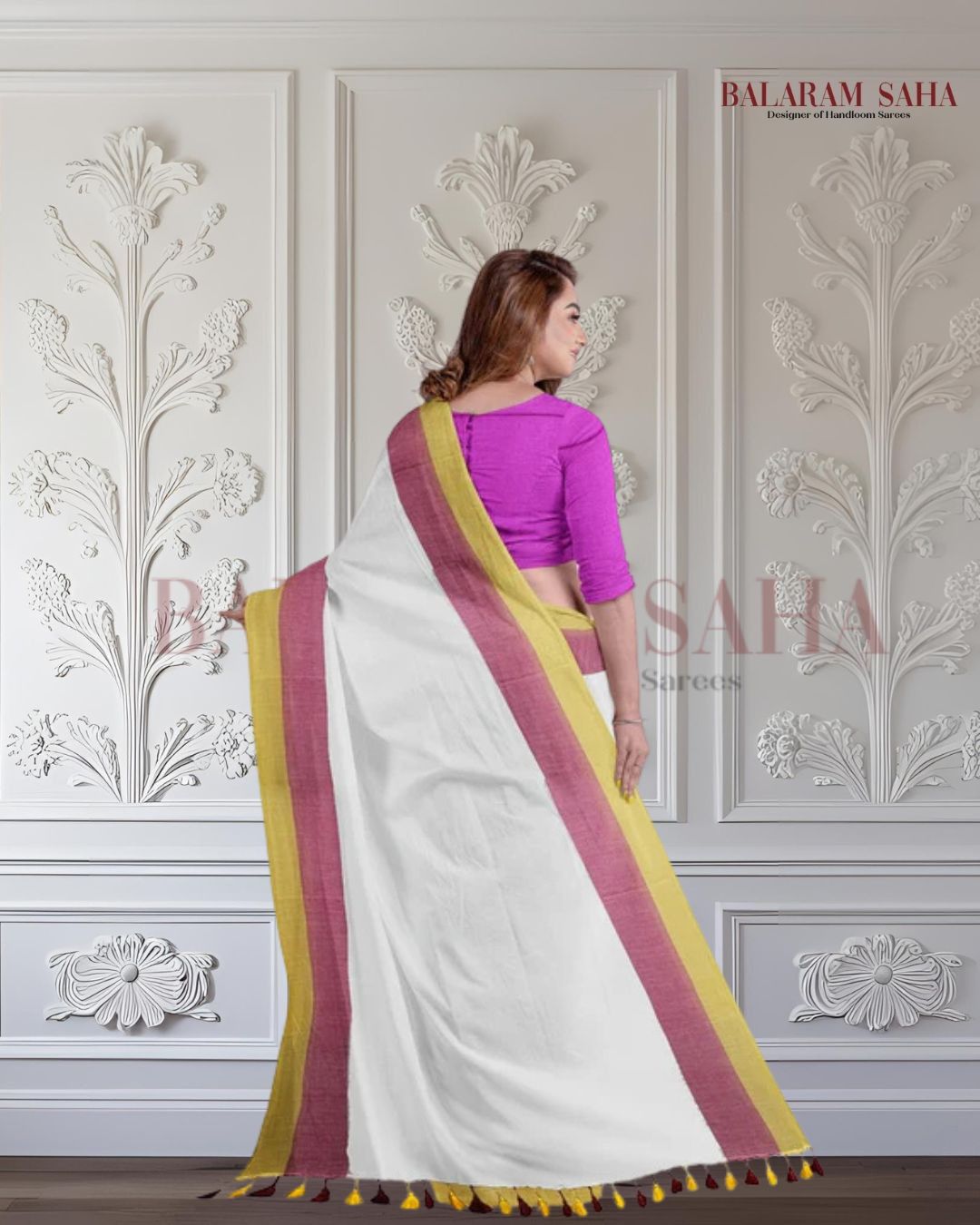 Off White Soft Handloom Mul Cotton Comfort Wear Saree - (cotton saree, handloom cotton saree, balaram saha online, handloom sarees, balaram saha handloom saree store photos, balaram saha handloom saree store, cotton handloom saree, pure cotton, cotton saree for women, cotton saree online, balaram saha, balaram saha handloom saree store, balaram saha saree, balaram saha online, balaram saha saree online, balaram saha gariahat, Mul Cotton, Mul Cotton Saree)