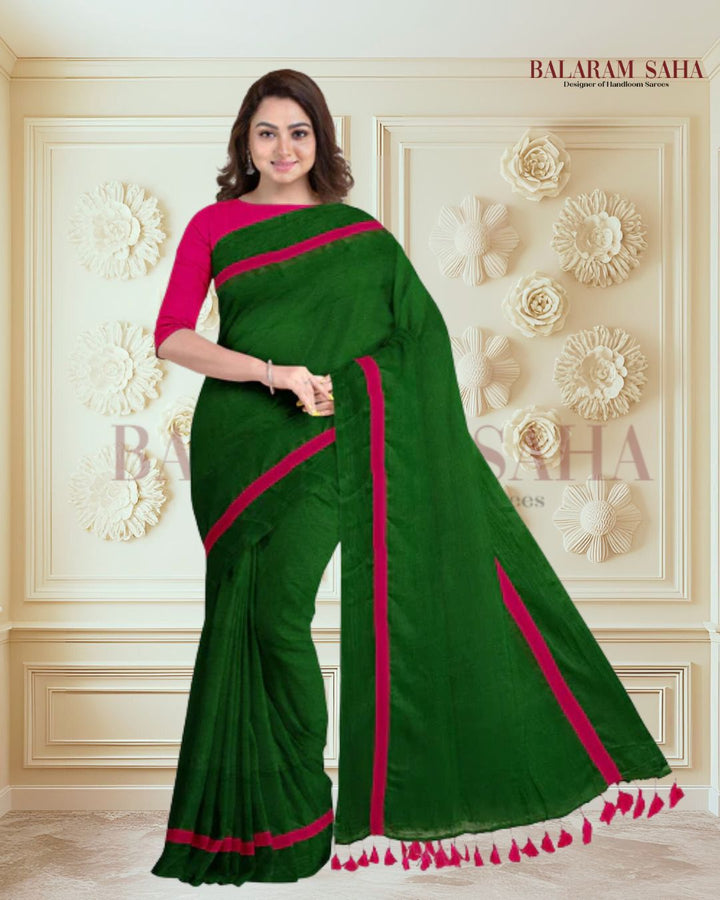 Soft Handloom Mull Cotton Saree Variety of Color Balaram Saha