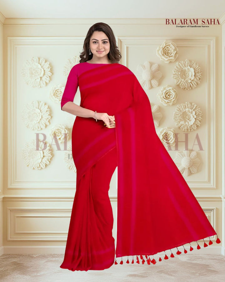 Soft Handloom Mull Cotton Saree Variety of Color Balaram Saha