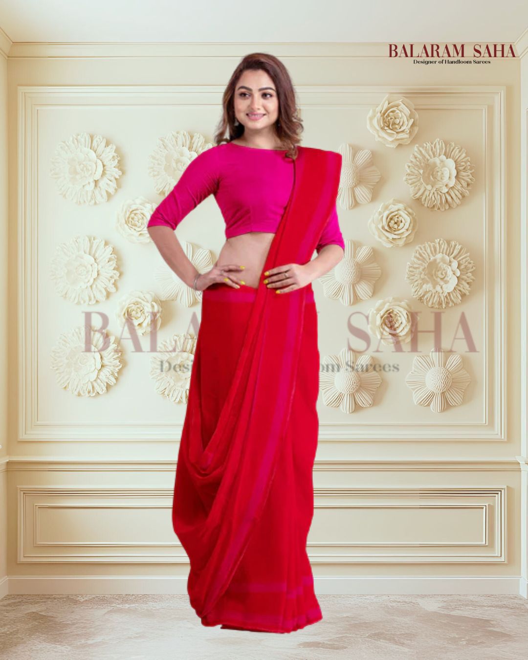 Soft Handloom Mull Cotton Saree Variety of Color Balaram Saha