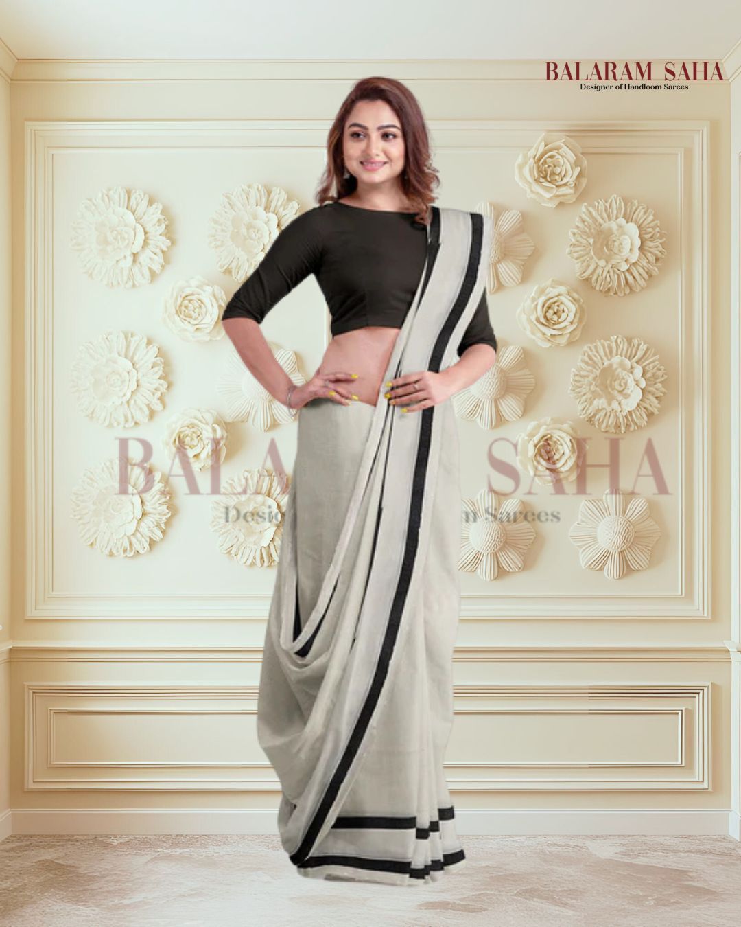 Soft Handloom Mull Cotton Saree Variety of Color Balaram Saha