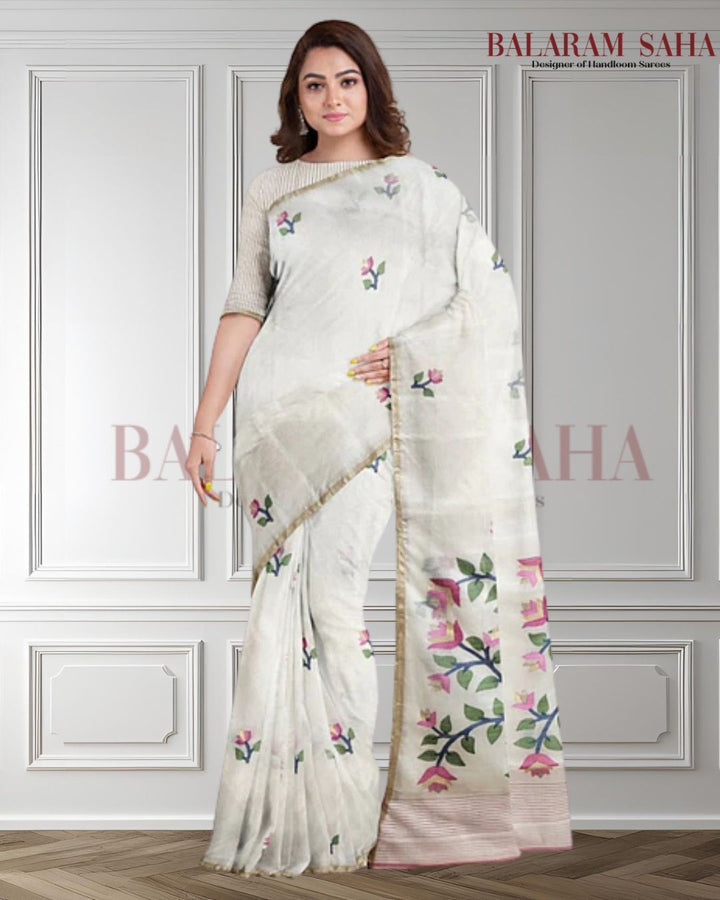 The Off-White Muslin Silk Jamdani Saree (handloom saree, silk saree, handloom silk saree, balaram saha online, silk sarees, balaram saha handloom saree store photos, balaram saha handloom saree store, silk handloom saree, bengal handloom sarees, pure silk, muslin silk saree, silk saree online, muslin silk, jamdani saree)   https://evernote.com/