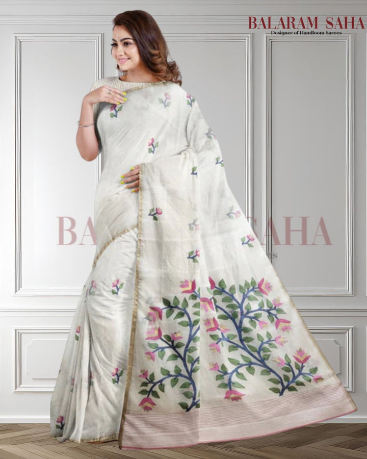 The Off-White Muslin Silk Jamdani Saree (handloom saree, silk saree, handloom silk saree, balaram saha online, silk sarees, balaram saha handloom saree store photos, balaram saha handloom saree store, silk handloom saree, bengal handloom sarees, pure silk, muslin silk saree, silk saree online, muslin silk, jamdani saree)   https://www.last.fm/