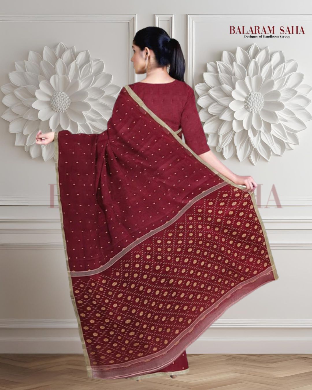 Traditional Maroon & Beige Handwoven Cotton Jamdani Saree By Balaram Saha - (handloom saree, cotton saree, handloom cotton saree, balaram saha online, handloom sarees, balaram saha handloom saree store photos, balaram saha handloom saree store, cotton handloom saree, bengal handloom sarees, pure cotton, cotton saree for women, cotton saree online)   https://www.nationalgeographic.com/