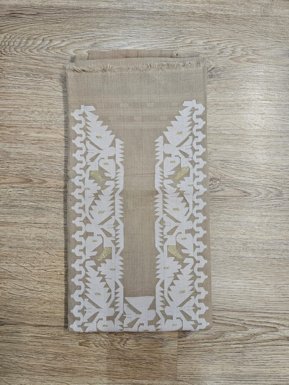 Beige & White Handwoven Cotton jamdani Unisex Kurta Piece Balaram Saha     https://www.imdb.com/