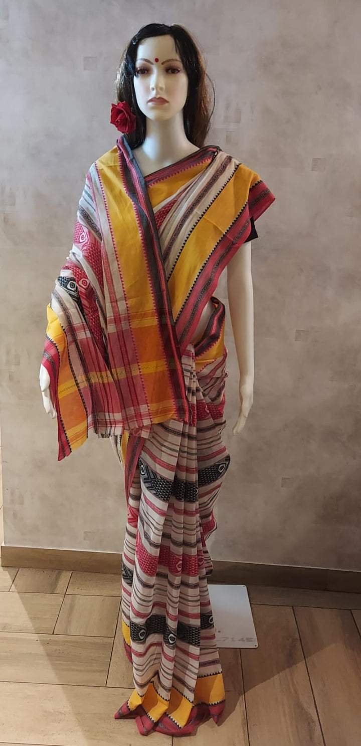 White & Yellow Soft Cotton Dhonekali traditional saree (handloom saree, cotton saree, handloom cotton saree, balaram saha online, handloom sarees, balaram saha handloom saree store photos, balaram saha handloom saree store, cotton handloom saree, bengal handloom sarees, pure cotton, cotton saree for women, cotton saree online)   https://www.latimes.com/
