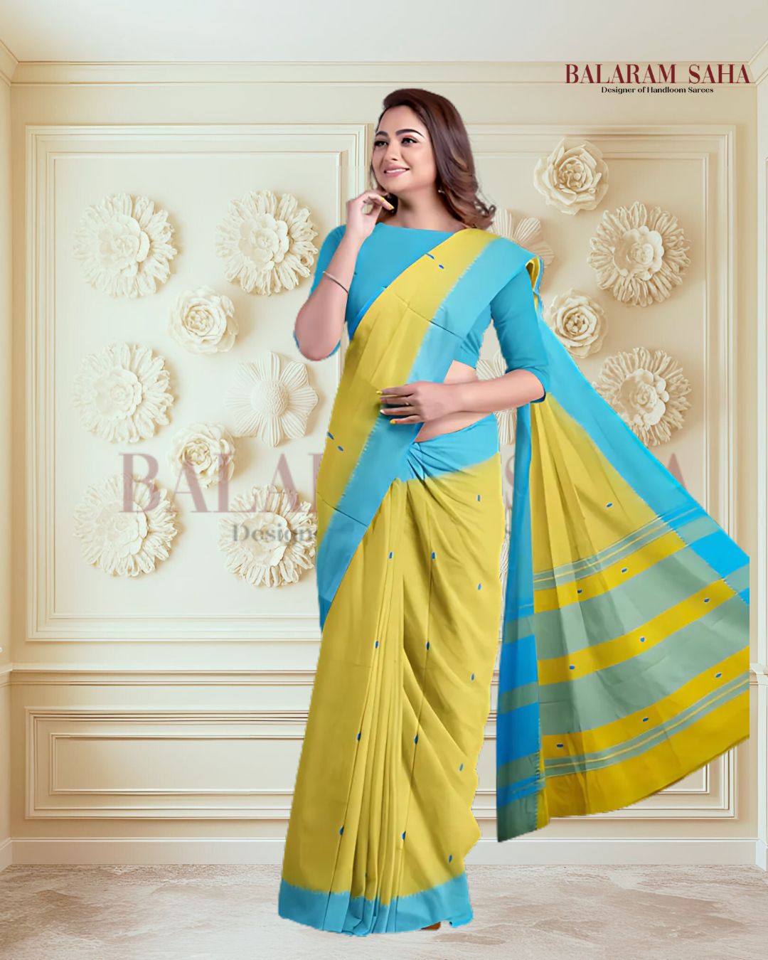 Balaram Saha : Yellow & Blue Handloom Dhonekali Cotton Saree (handloom saree, cotton saree, handloom cotton saree, balaram saha online, handloom sarees, balaram saha handloom saree store photos, balaram saha handloom saree store, cotton handloom saree, bengal handloom sarees, pure cotton, cotton saree for women, dhonekali, cotton saree online) https://telegra.ph/