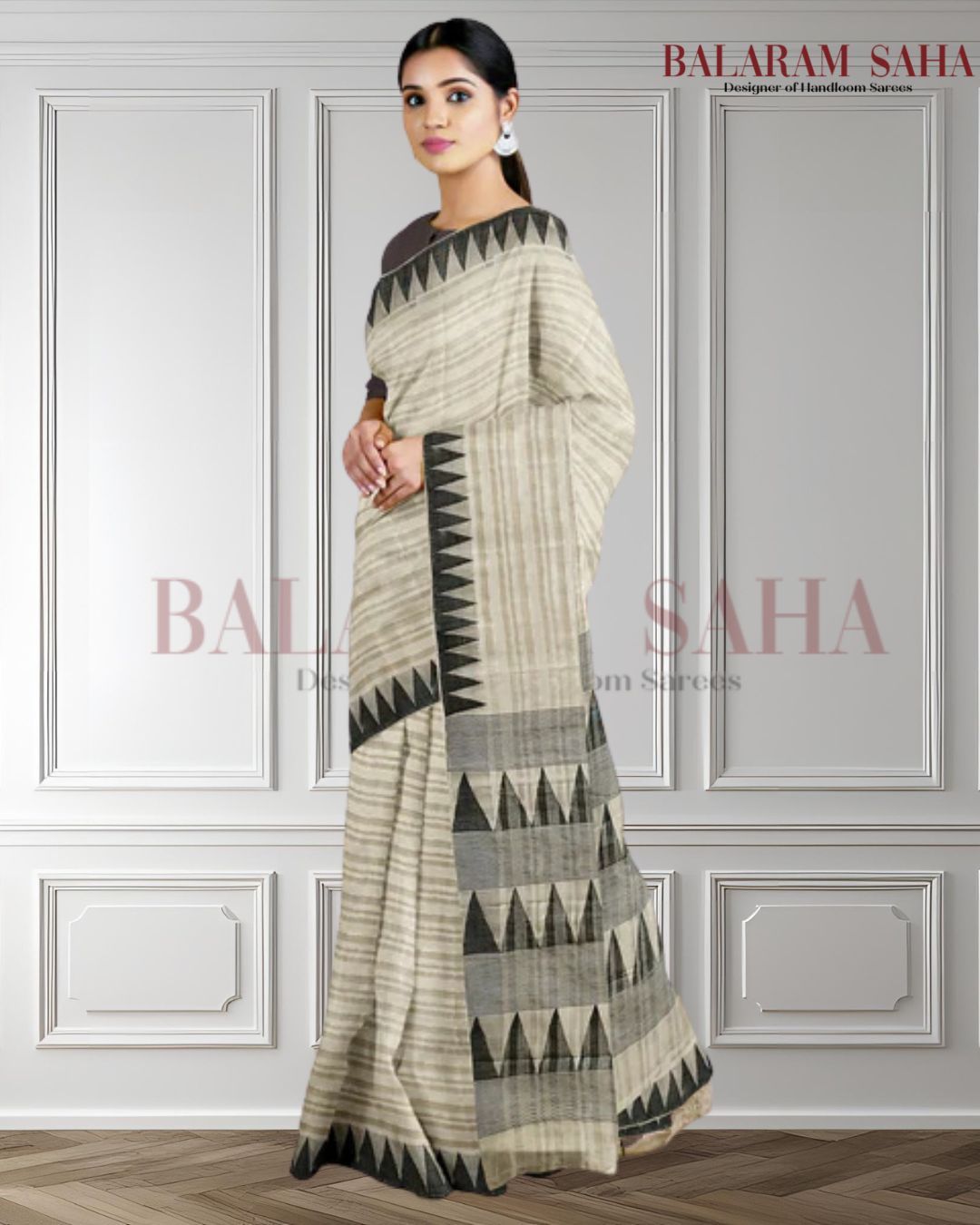 Fine Quality Handloom Muslin Silk saree Balaram Saha