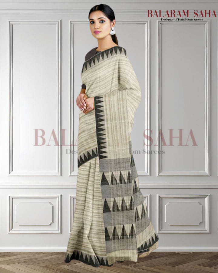 Fine Quality Handloom Muslin Silk saree Balaram Saha