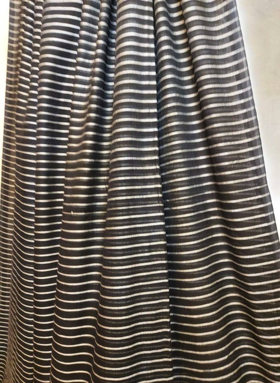 Mul Cotton Saree by Balaram Saha – Soft Striped Handloom Classic