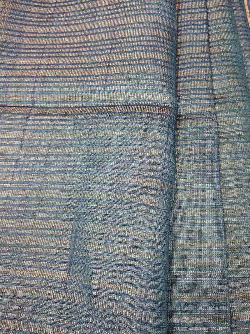 Indigo Blue & Silver, soft handloom Tussar Silk saree Balaram Saha