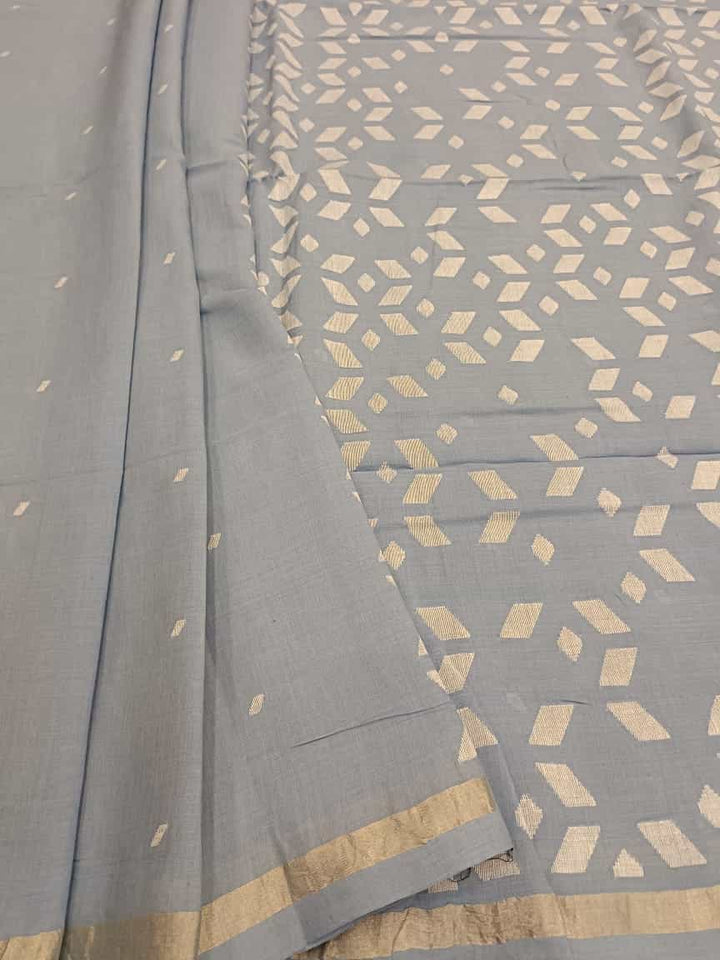 Handspun Handwoven soft cotton Jamdani saree Balaram Saha