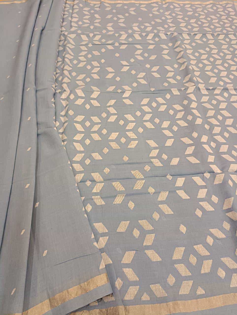 Handspun Handwoven soft cotton Jamdani saree Balaram Saha