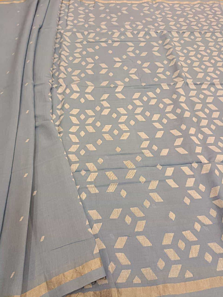 Handspun Handwoven soft cotton Jamdani saree Balaram Saha