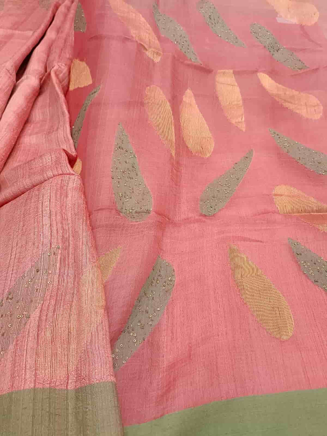 Rose Pink Matka Silk saree Balaram Saha