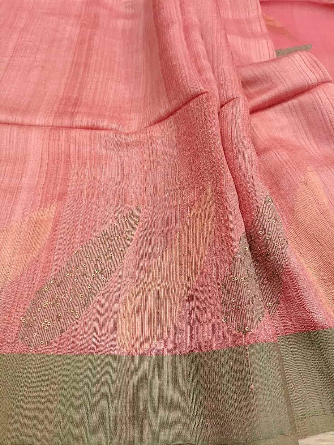 Rose Pink Matka Silk saree Balaram Saha