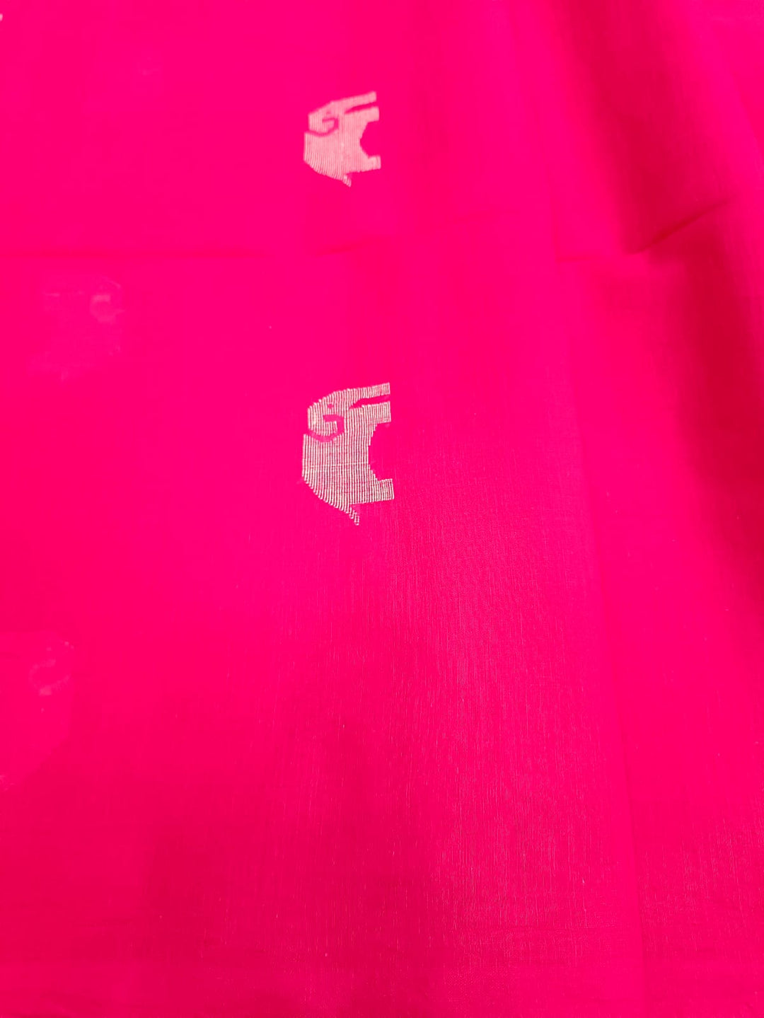 Fuschia Pink Soft Cotton Jamdani saree Balaram Saha