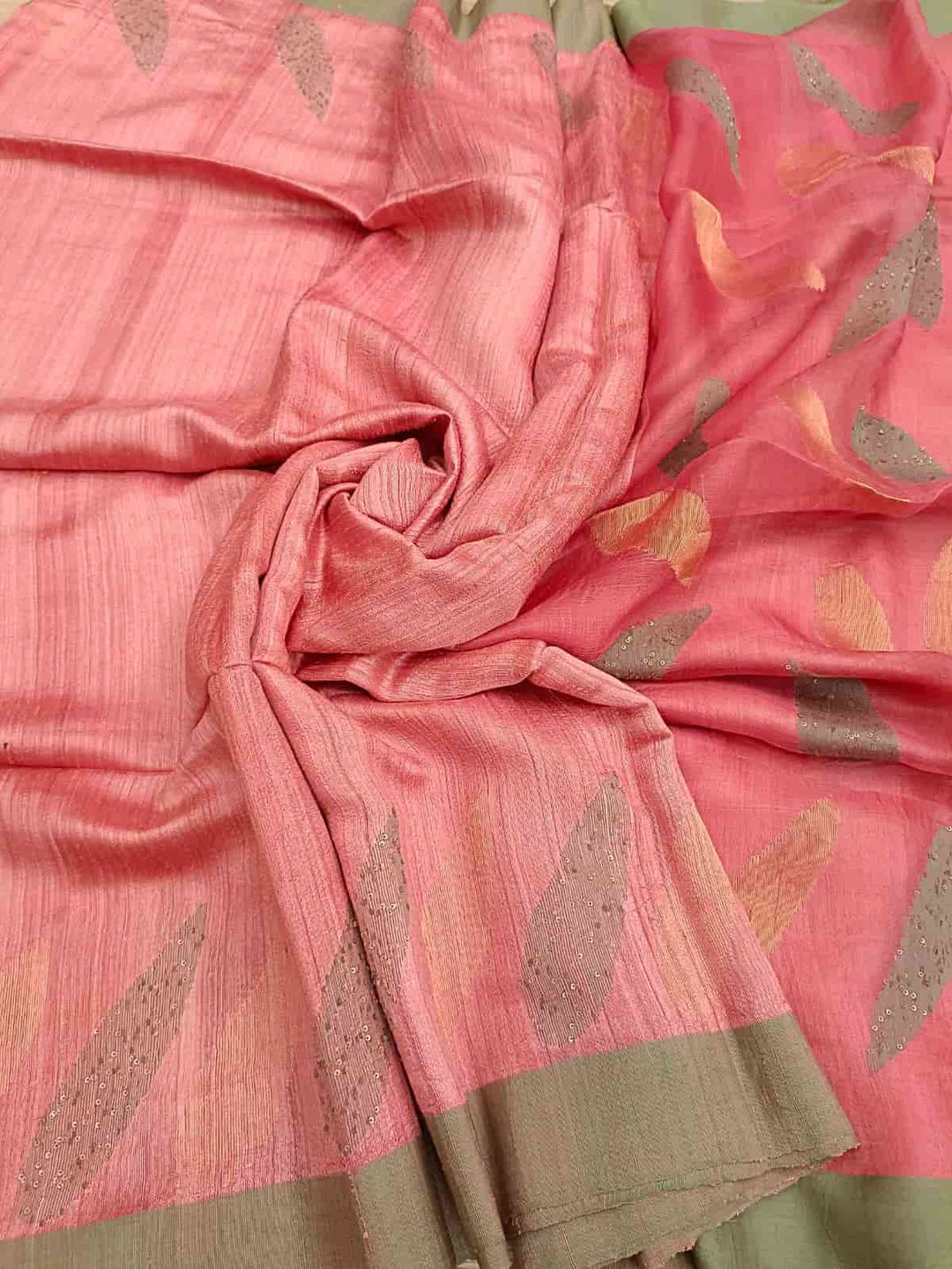 Rose Pink Matka Silk saree Balaram Saha