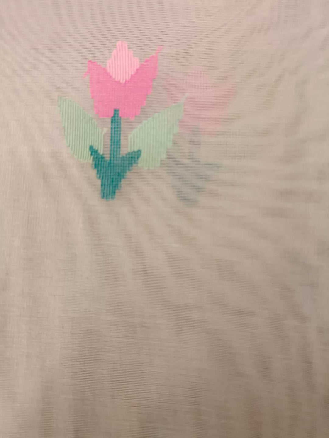 Light Pastel Grey, handwoven Muslin Silk Jamdani saree Balaram Saha