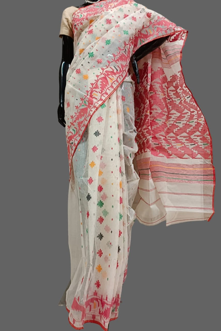 Pure cotton Bangladesh Dhakai jamdani saree Balaram Saha