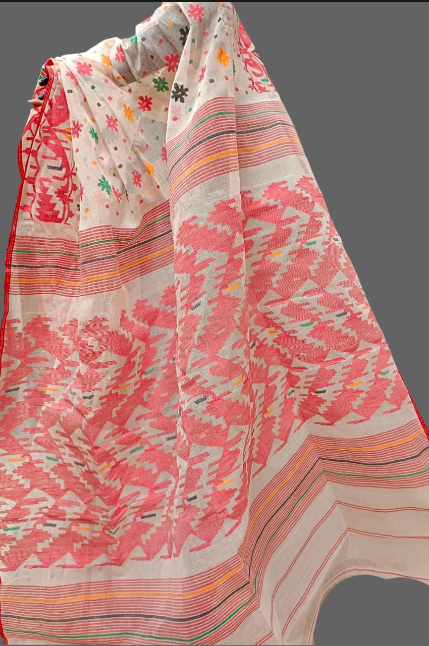 Pure cotton Bangladesh Dhakai jamdani saree Balaram Saha