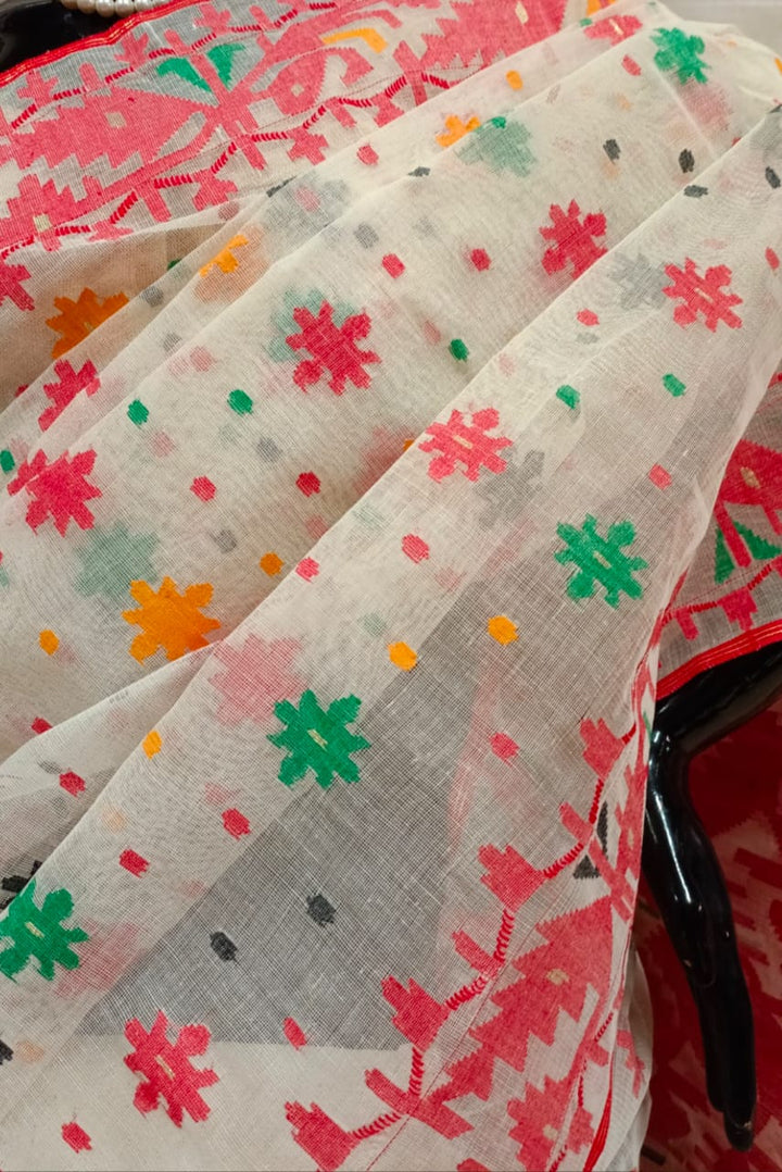Pure cotton Bangladesh Dhakai jamdani saree Balaram Saha