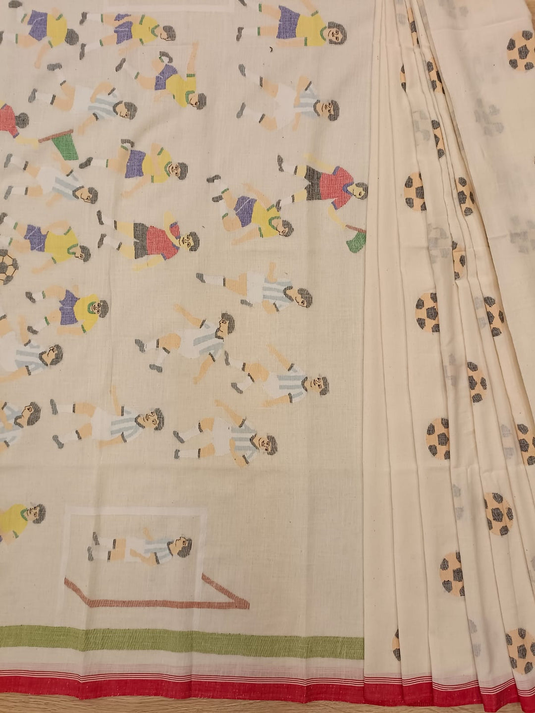 Fifa World Cup, Football theme, Jamdani saree Balaram Saha