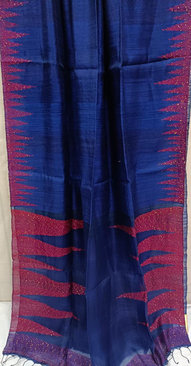 Balaram Saha presented Royal Blue & Red Matka Silk Saree (handloom saree, silk saree, handloom silk saree, balaram saha online, silk sarees, balaram saha handloom saree store photos, balaram saha handloom saree store, silk handloom saree, bengal handloom sarees, pure silk, matka silk saree, silk saree online)   https://zippyshare.com/