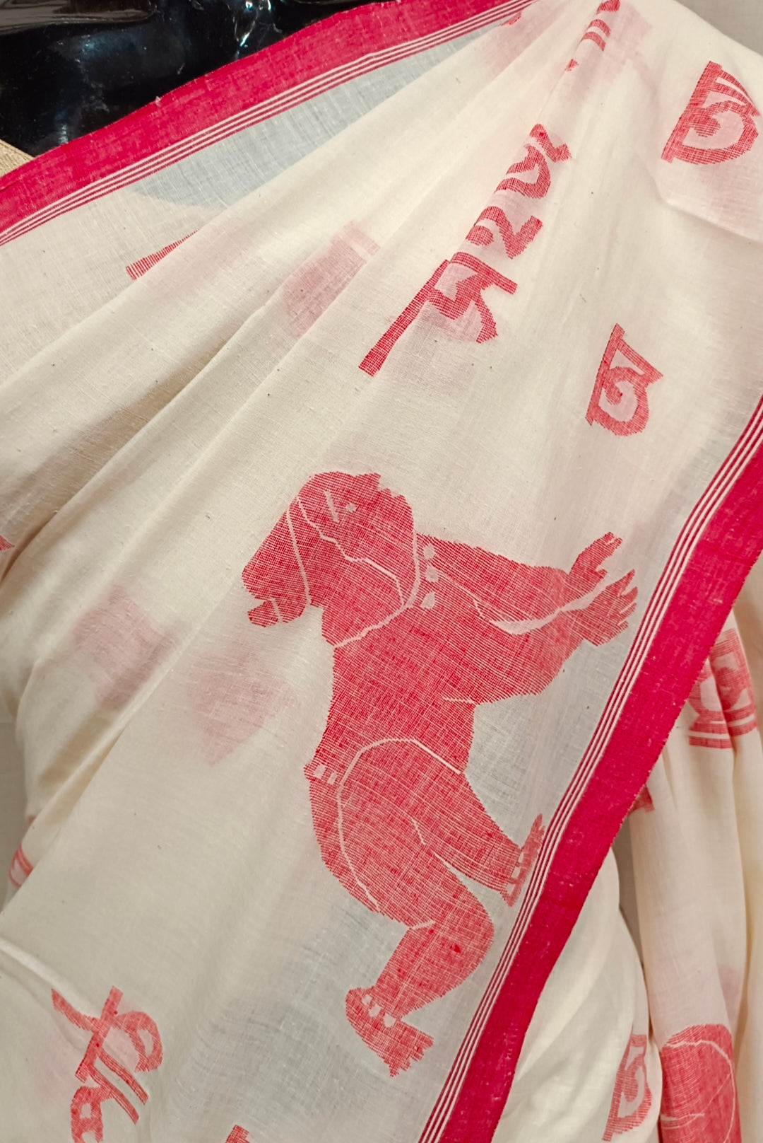 Handloom Handspun Handwoven Dhakai jamdani saree Balaram Saha
