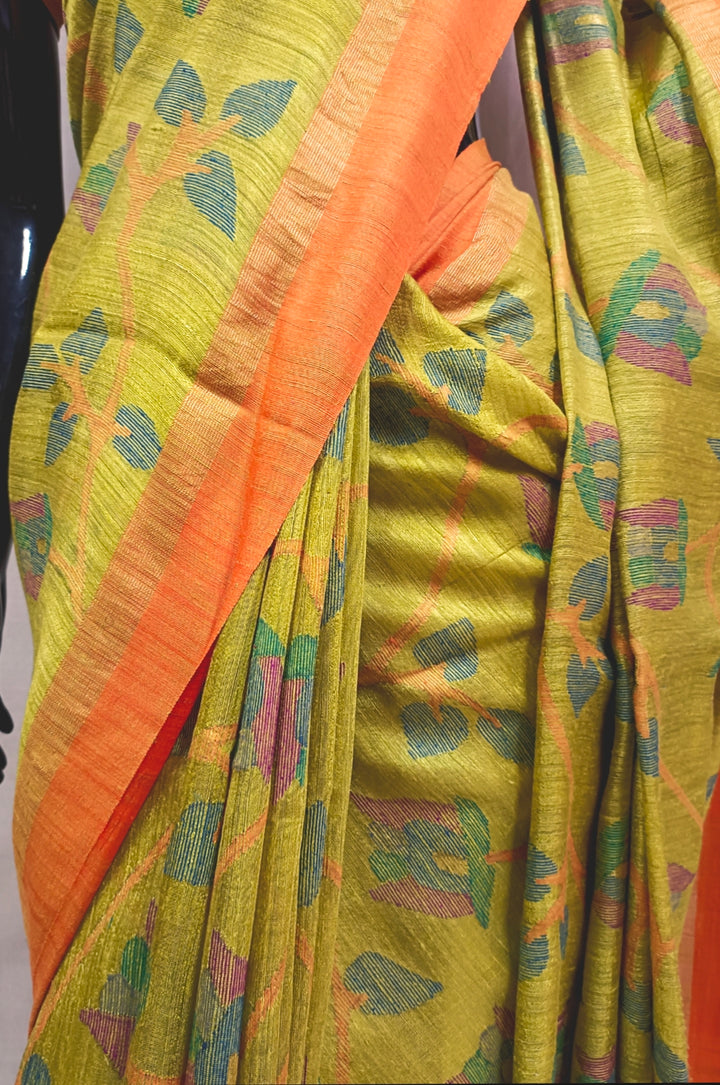 Designer Handloom Matka Silk Jamdani Saree Balaram Saha