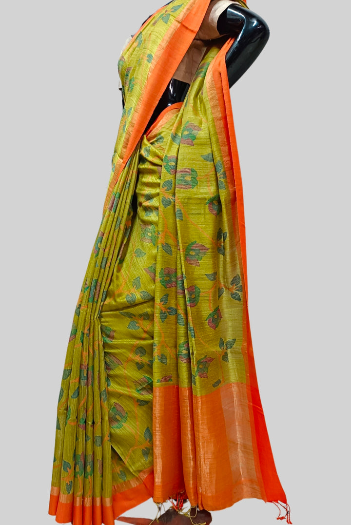 Designer Handloom Matka Silk Jamdani Saree Balaram Saha
